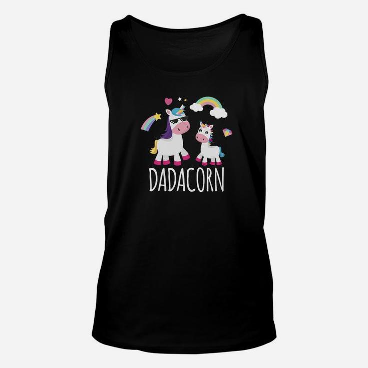 Dadacorn Unicorn Fathers Day Unicorn Dad And Baby Unisex Tank Top