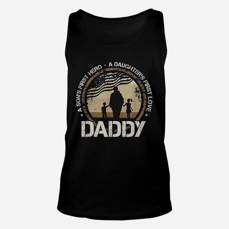 Daddy A Sons First Hero Daughters First Love Unisex Tank Top