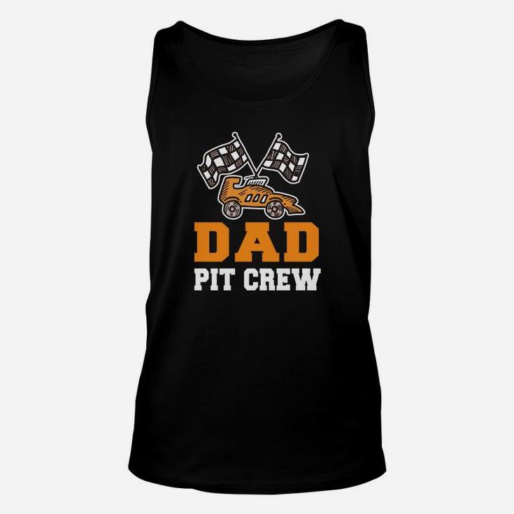 Daddy Birthday Pit Crew Car Race Theme Bday Party Unisex Tank Top