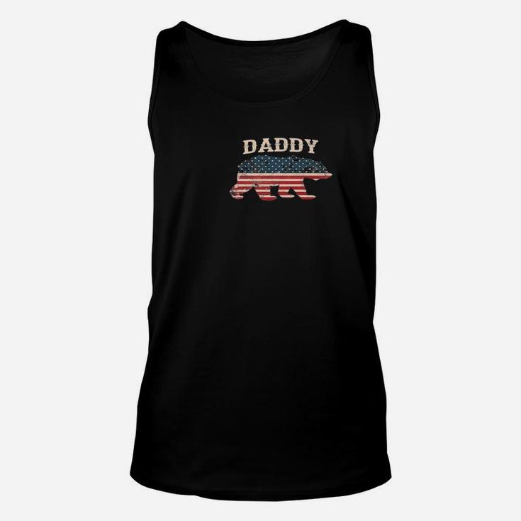 Daddy Flag Bear Unisex Tank Top