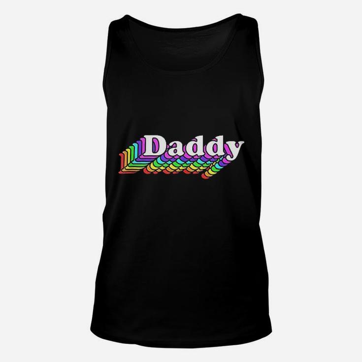 Daddy Retro Rainbow, best christmas gifts for dad Unisex Tank Top