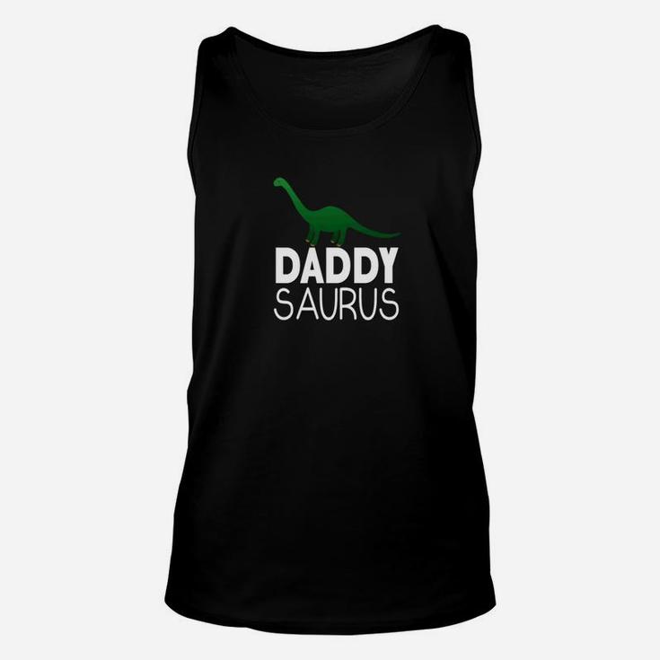 Daddy Saurus Dinosaur Shirt Matching Family Tribe Dad Hubby Unisex Tank Top