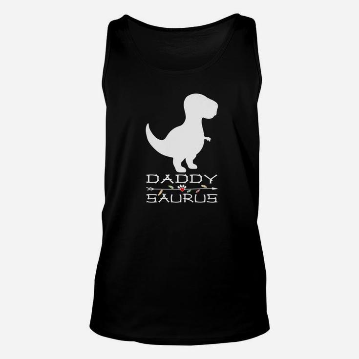 Daddysaurus Rex Funny Fathers Day Gift Idea For Daddy Premium Unisex Tank Top