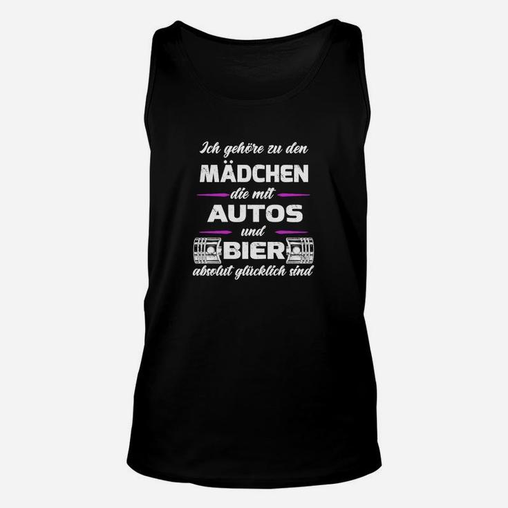 Damen Unisex TankTop: Mädchen, Autos & Bier Glück Spruch