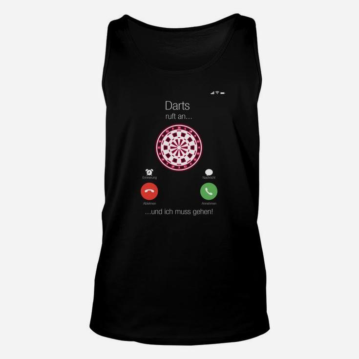 Darts Begeisterung Herren Unisex TankTop, Dartboard Aufdruck & Spruch