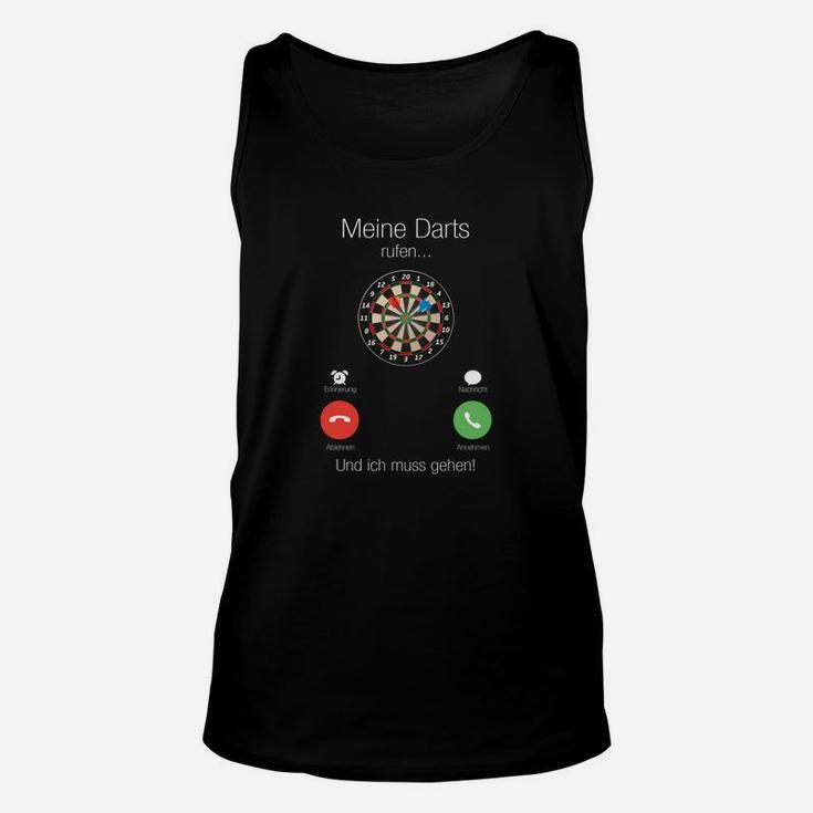 Dartspieler Lustiges Unisex TankTop 'Meine Darts rufen… ich muss gehen!', Dart-Fan Bekleidung