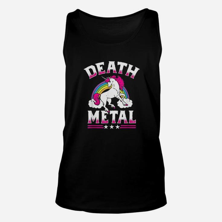 Death Metal Rainbow And Unicorn Heavy Rock Music Lover Gift Unisex Tank Top