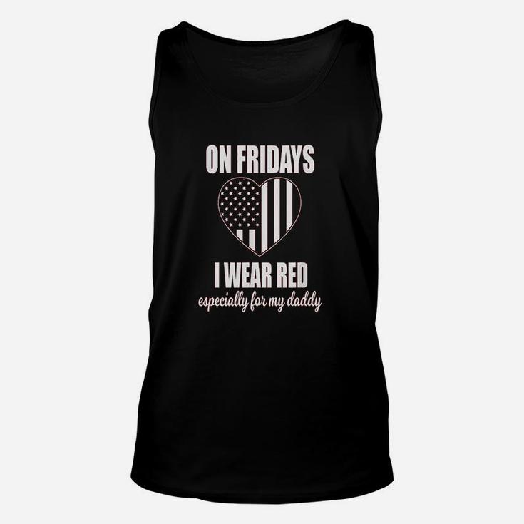 Deployed Daddy Red Friday Military Unisex Tank Top