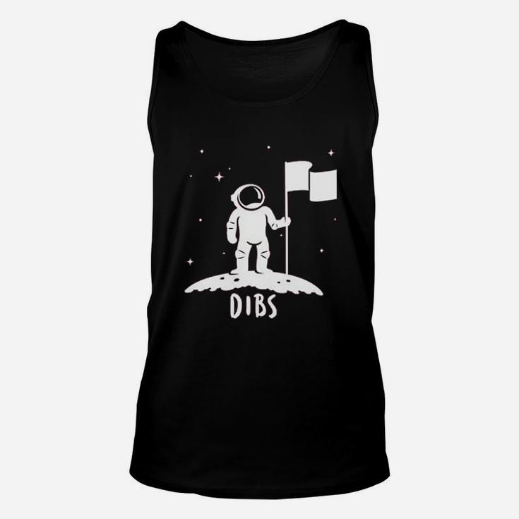 Dibs Flag On The Moon Astronaut Space Stars Funny Unisex Tank Top