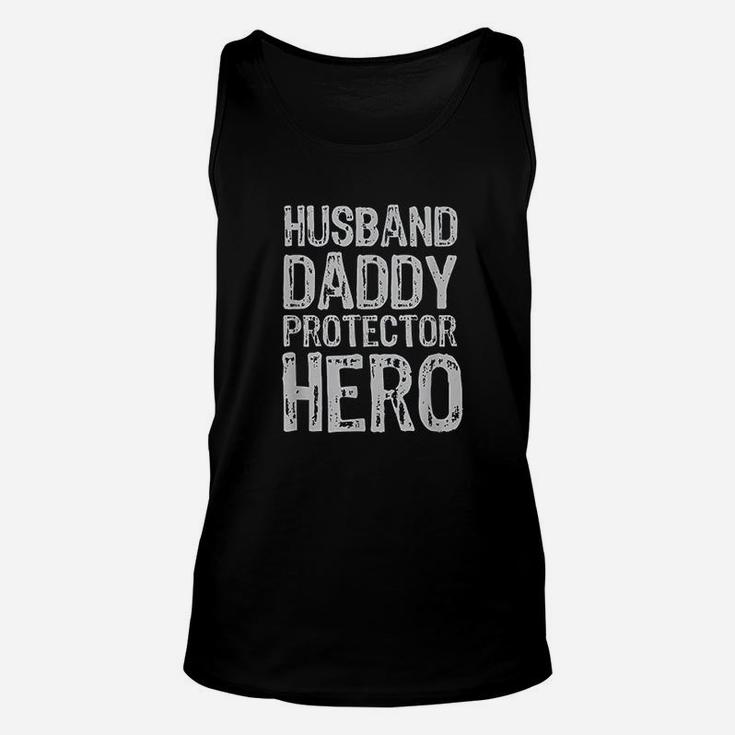 Distressed Husband Daddy Protector Hero Unisex Tank Top