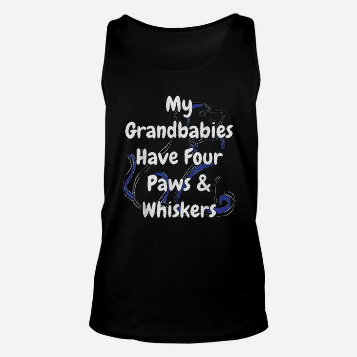 Dog And Cat Love My Grandbabies Have Four Paws And Whiskers Unisex Tank Top