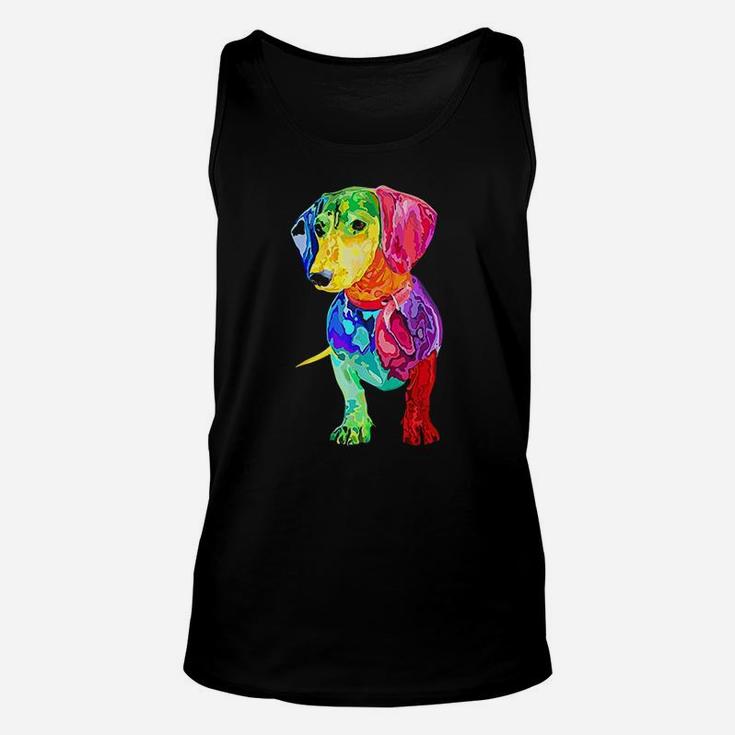 Dog Lover Gifts Dachshund For Colorful Weiner Dog Unisex Tank Top
