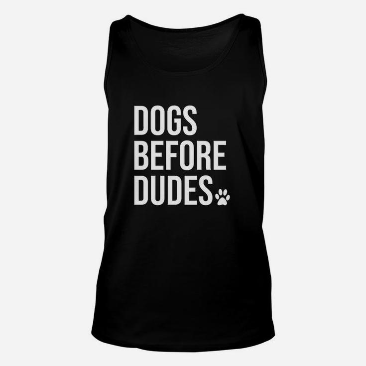 Dogs Before Dudes Dog Lovers Unisex Tank Top