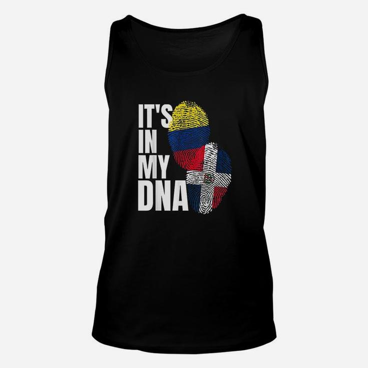Dominican And Colombian Mix Dna Flag Heritage Gift Unisex Tank Top