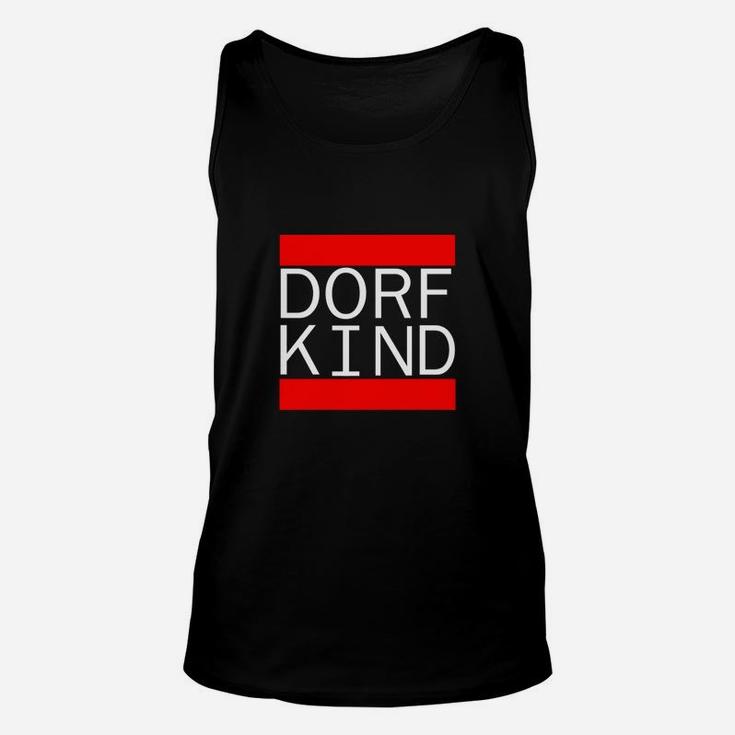 Dorfkind Grafik Unisex TankTop in Schwarz, Lustiges Dorfleben Motiv