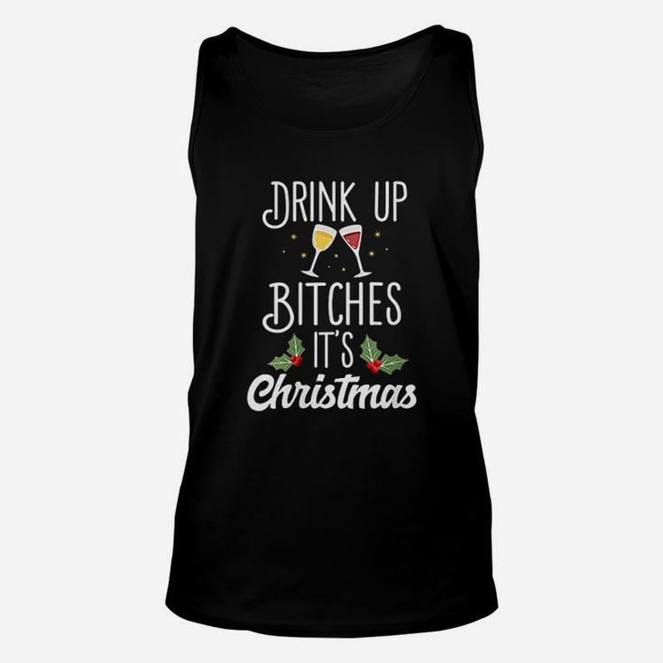 Drink Up It Is Christmas Unisex Tank Top