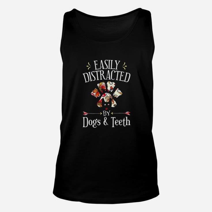 Easily Distracted Dogs And th Dental Hygienist Student Unisex Tank Top