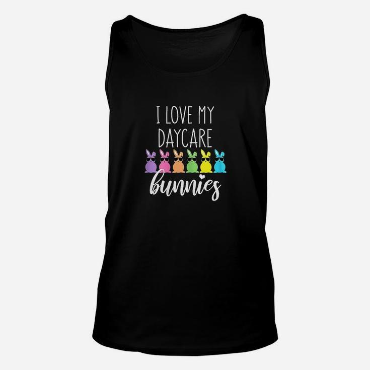 Easter Gift For Teacher Provider I Love My Daycare Bunnies Unisex Tank Top