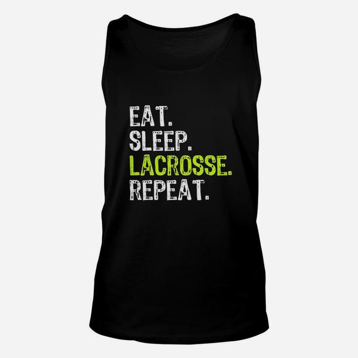 Eat Sleep Lacrosse Repeat Player Lax Funny Cool Gift Unisex Tank Top