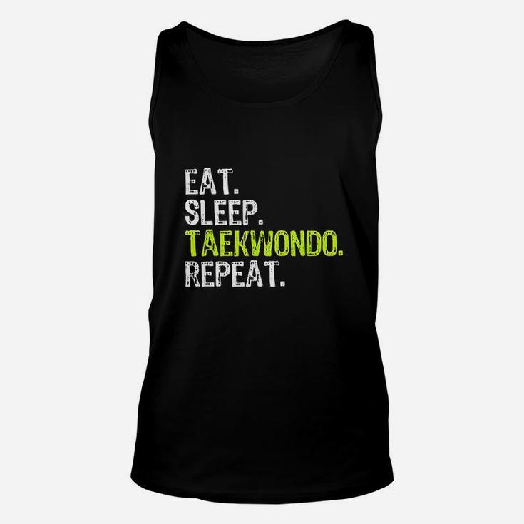 Eat Sleep Taekwondo Repeat Funny Cool Lover Gift Unisex Tank Top