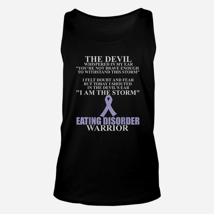 Eating Disorder Ribbon Warrior Awareness Faith Unisex Tank Top
