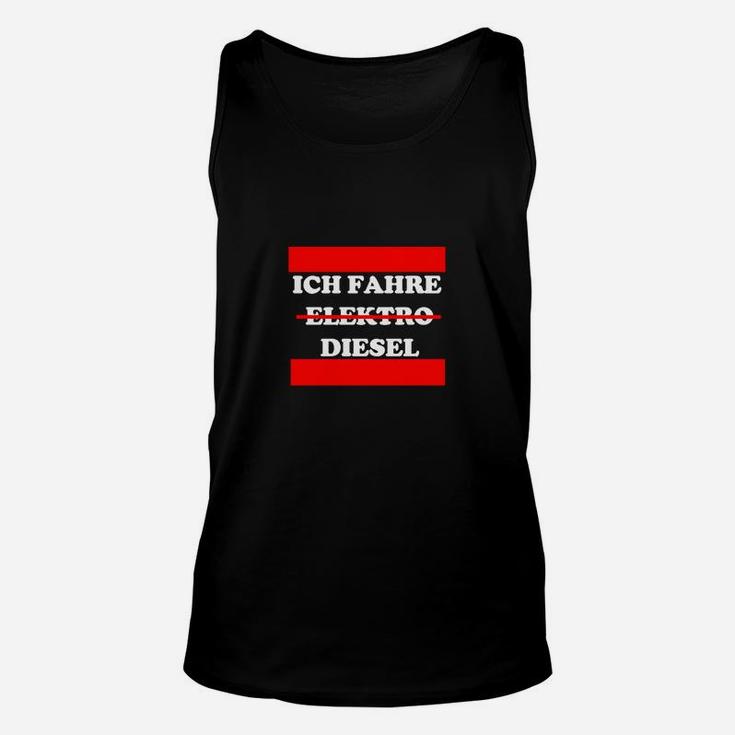 Elektro vs. Diesel Herren Unisex TankTop, Lustiges Spruch-Unisex TankTop in Schwarz