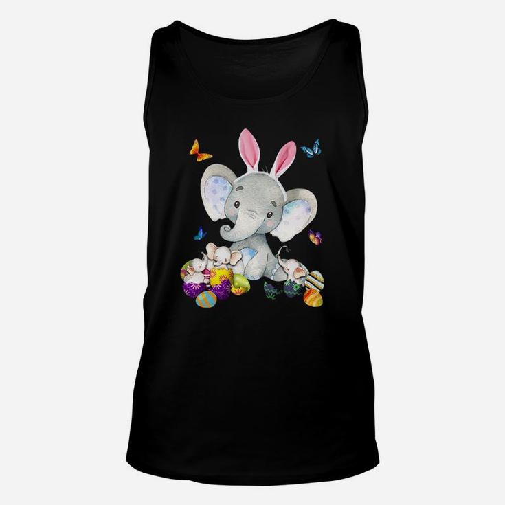 Elephant Easter And Colorful Butterfly Classic Unisex Tank Top