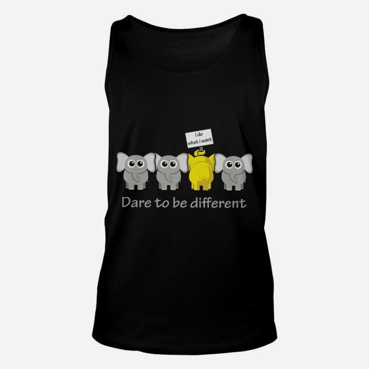 Elephant I Do What I Want Dare To Be Different Unisex Tank Top