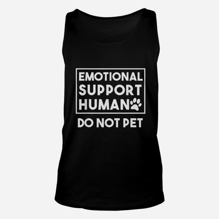 Emotional Support Human Service Dog Funny Animal Service Unisex Tank Top