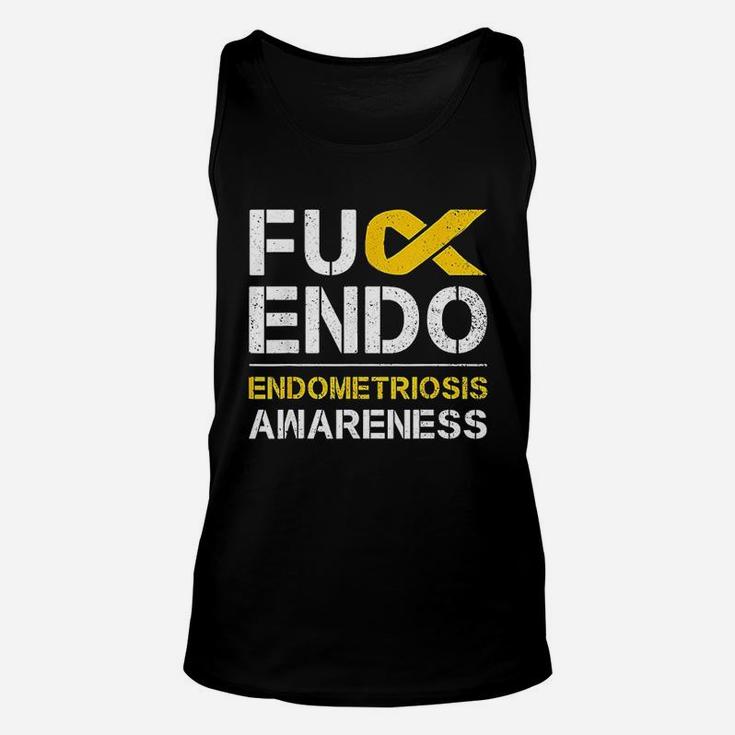 Endo Endometriosis Awareness Month Endo Support Ribbon Unisex Tank Top
