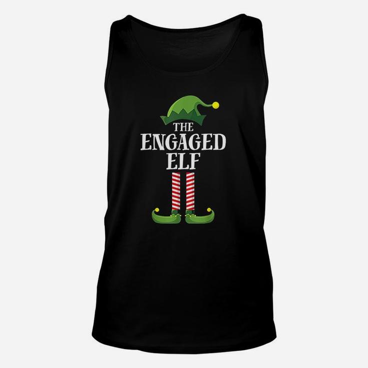 Engaged Elf Matching Family Group Christmas Party Pajama Unisex Tank Top