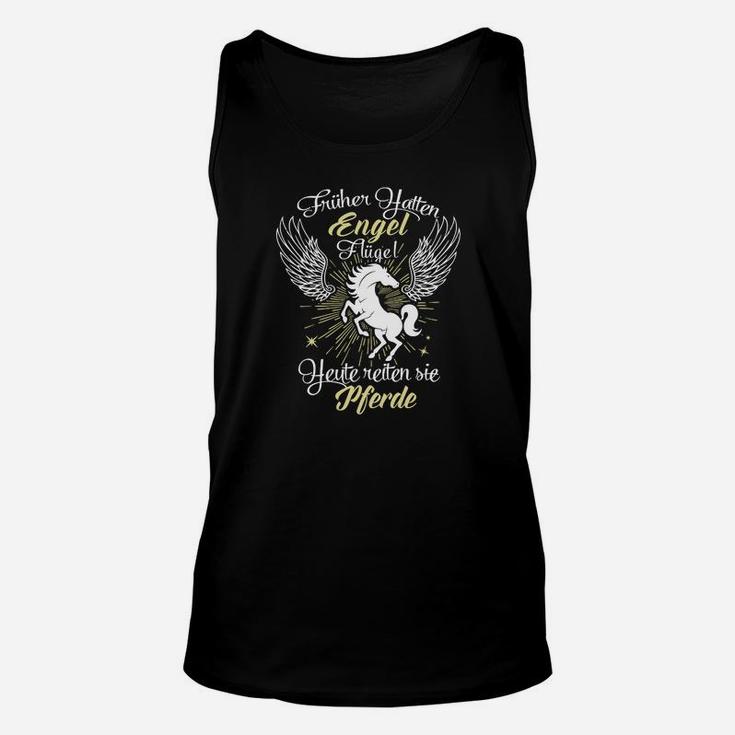 Engelsflügel & Spruch Schwarzes Herren Unisex TankTop, Designermode