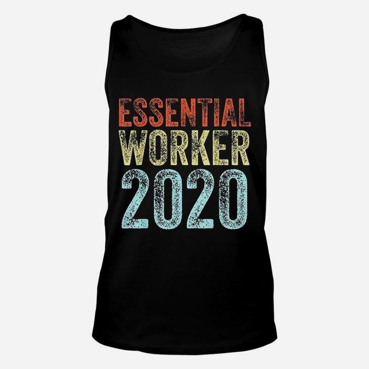 Essential Worker 2020 Funny Job Vintage Employee Gift Unisex Tank Top