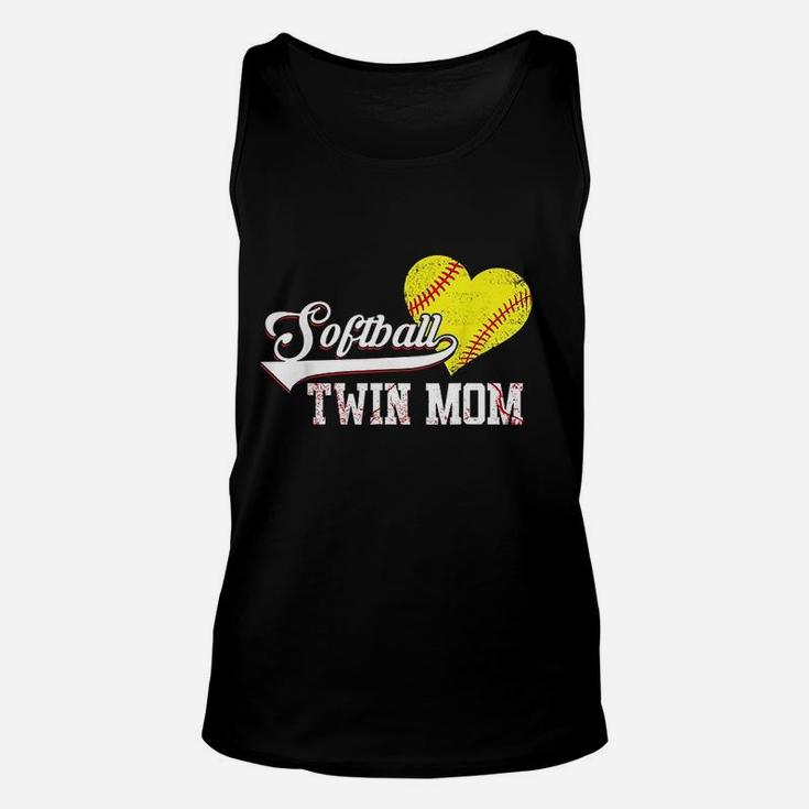 Family Softball Player Gifts Softball Twin Mom Unisex Tank Top