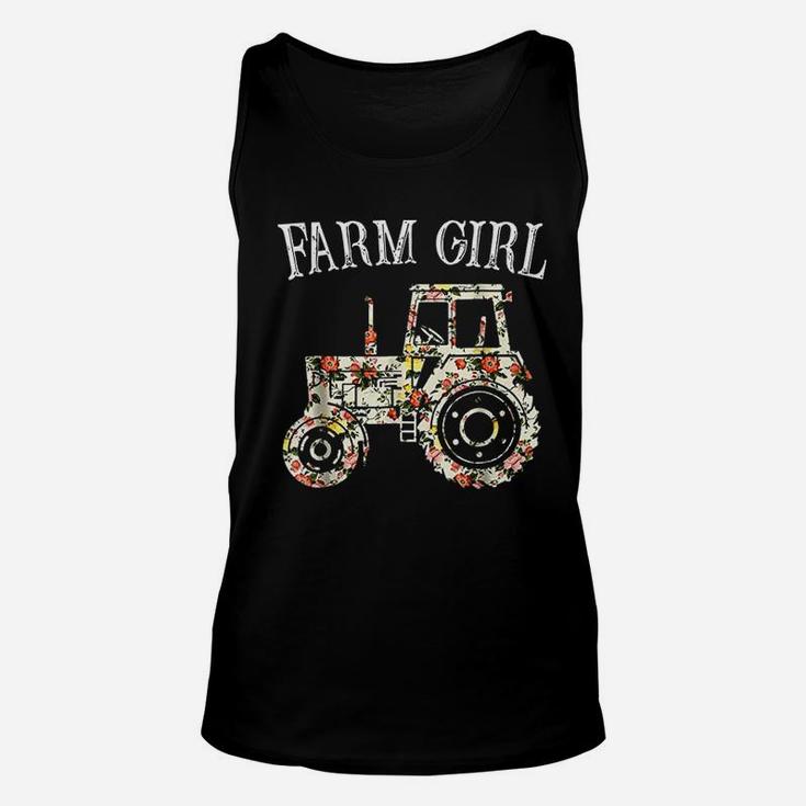 Farm Girl Loves Tractors Loves Life On The Farm Unisex Tank Top