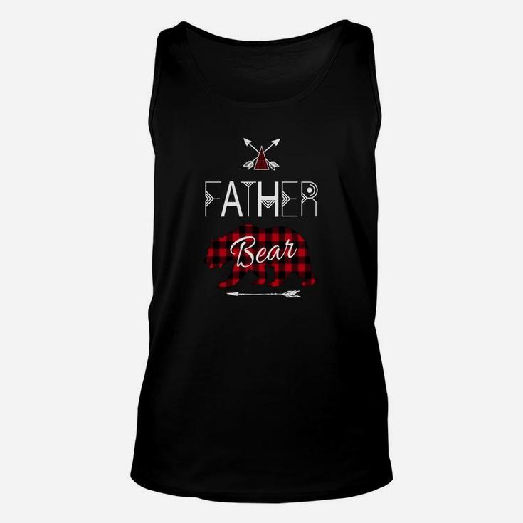 Father Bear Shirt Buffalo Plaid Family Camping Gear Unisex Tank Top