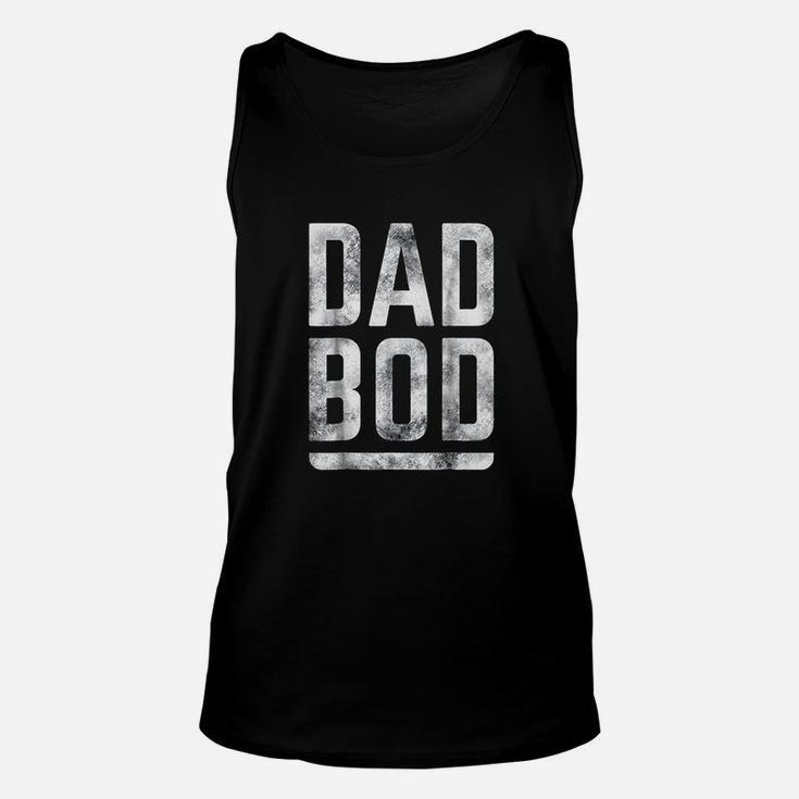 Fathers Day Dad Bod Bold Distressed Text Graphic Unisex Tank Top