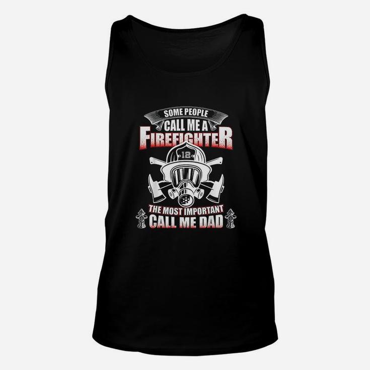 Fathers Day Gift For Firefighter Dad Unisex Tank Top