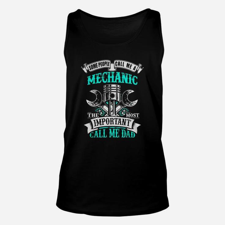 Fathers Day - Mens Mechanic Dad Gift For Fathers Day Unisex Tank Top