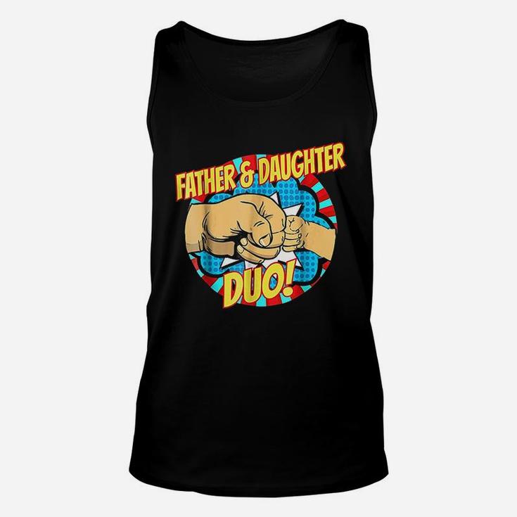 Fathers Day Superhero Father Daughter Duo Dad Unisex Tank Top