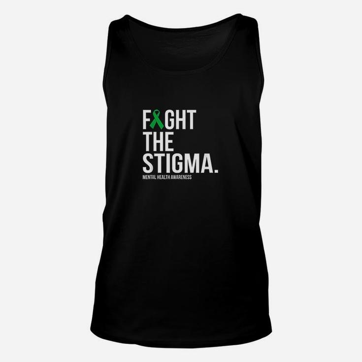 Fight The Stigma Green Ribbon Mental Health Unisex Tank Top