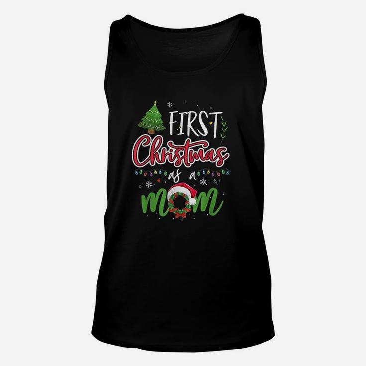 First Christmas As A Mom Funny New Mom Unisex Tank Top