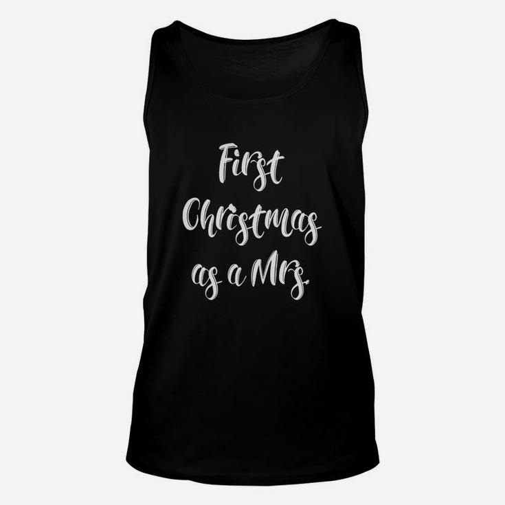 First Christmas As A Mrs. - Newlywed Christmas Shirt Unisex Tank Top