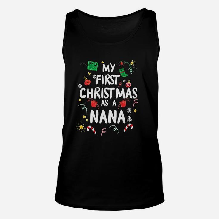 First Christmas As A Nana Grandma Unisex Tank Top
