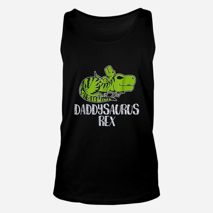 First Time Dad Daddysaurus Rex Funny Dinosaur Gift Unisex Tank Top