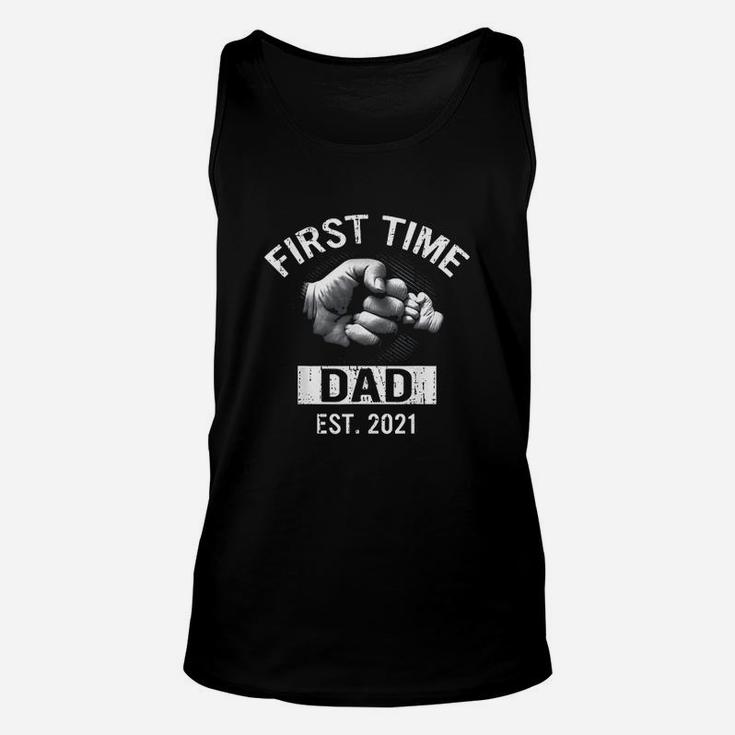 First Time Daddy New Dad Est 2021 Unisex Tank Top