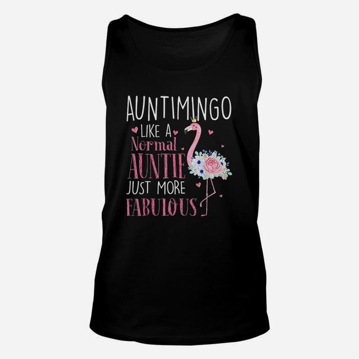 Flamingo Auntimingo Like A Normal Auntie Gifts Funny Grandma Unisex Tank Top