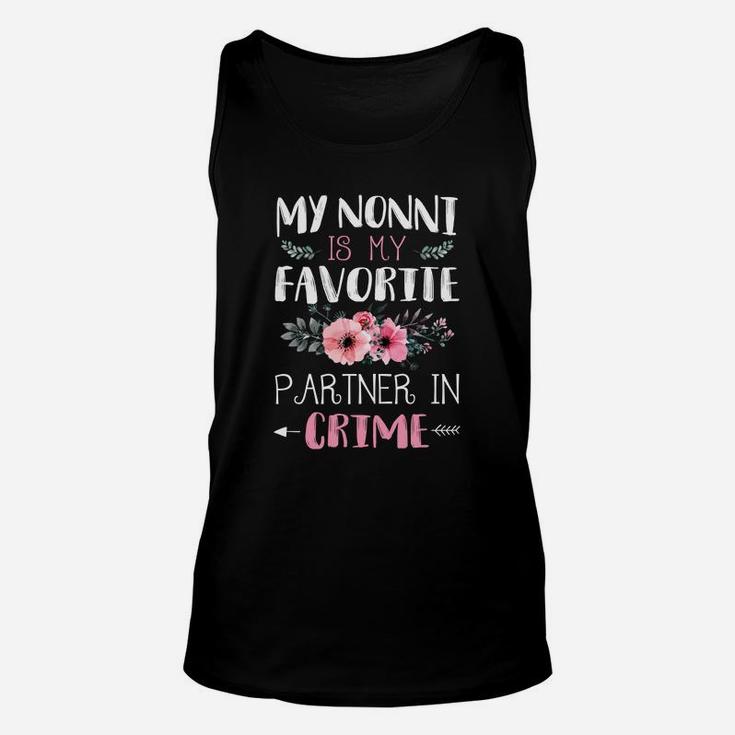 Flower My Nonni Is My Favorite Partner In Crime Unisex Tank Top