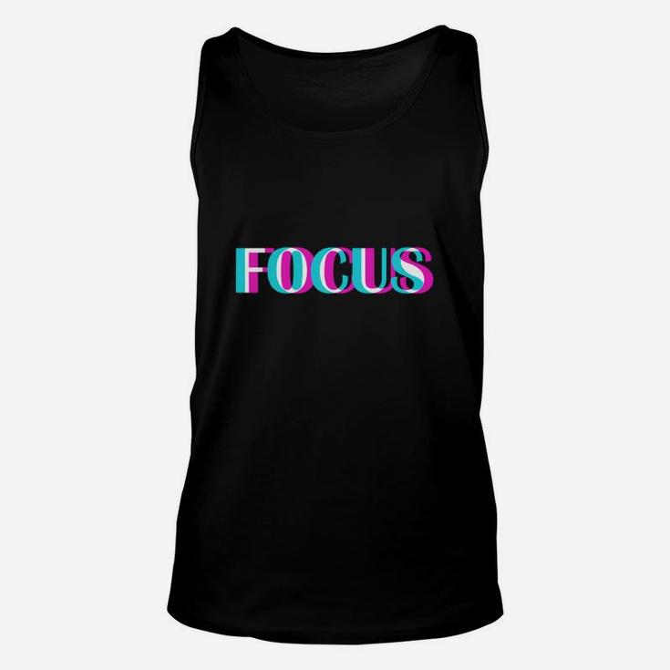 Focus Optical Illusion Funny Trippy Anaglyph Photography Unisex Tank Top