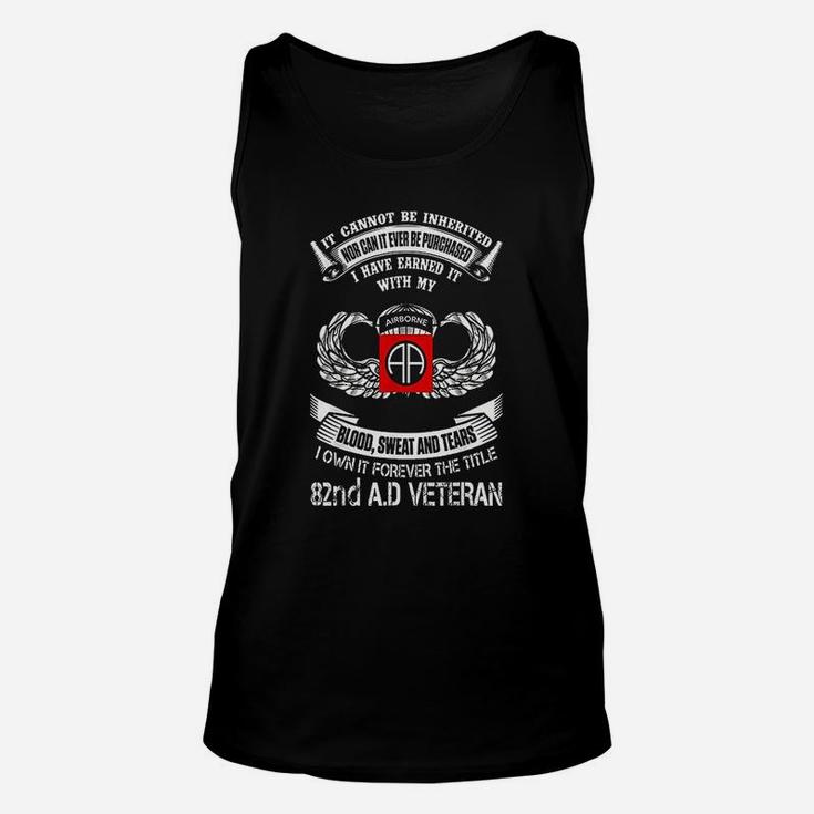 Forever The Title 82nd Airborne Division Veteran Military Sign Military Fan Sign Unisex Tank Top
